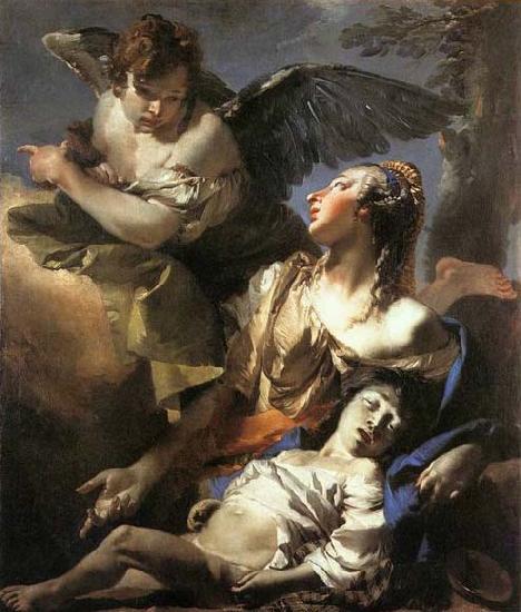 TIEPOLO, Giovanni Domenico The Angel Succouring Hagar